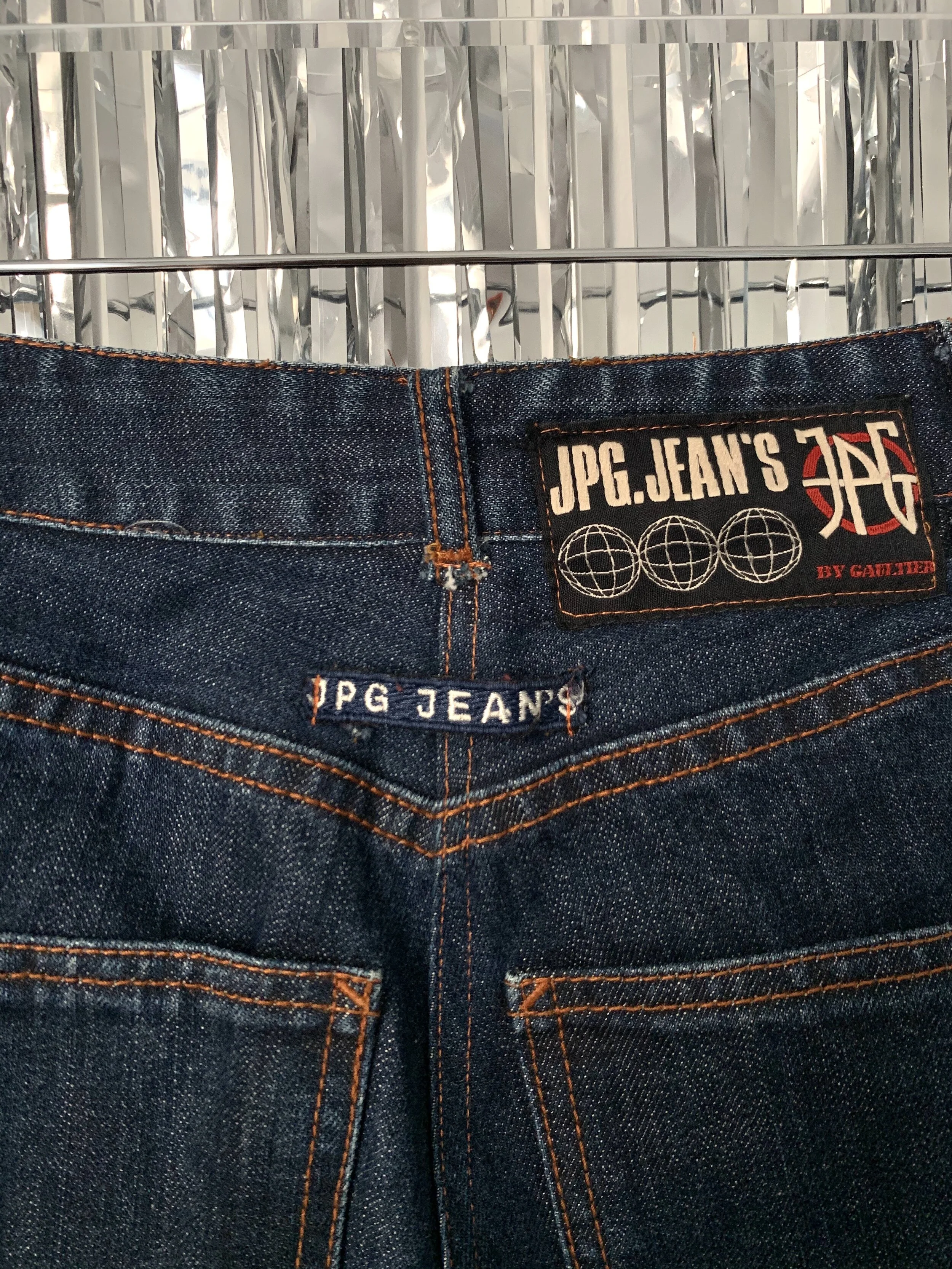 Jean Paul Gaultier fringe side jeans — JAMES VELORIA